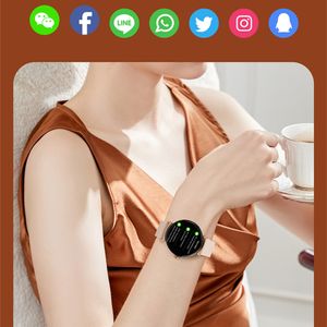 2024 Nouvelles femmes Smart Watch Bluetooth Call Sports Montres Luxury Luxury Horloge Calan Calan Copie Satefre ECG PPG Smartwatch pour les femmes