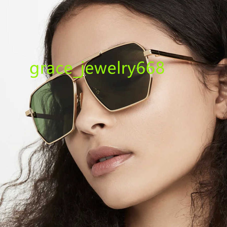 2024 Nya kvinnors stora ram solglasögon Personlig dubbel balk som kör konkav design UV -resistenta solglasögon