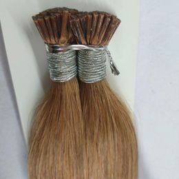 2024 Año Nuevo Stick popular I Tip Tip Hair Extensions 300Strands por 1 gramo por hilo Cabello de queratina Cabello virgen humano