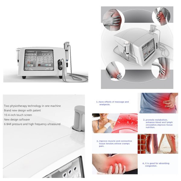 2024 plus récent 2 en 1 UltraShock pneumagnétique intelligent onde de choc combiné équipements de rééducation Machine de physiothérapie