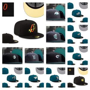 2024 nieuwste gepaste hoeden snapbacks hoed baskball caps All Team Logo man vrouw buiten sport borduurwerk katoen platte gesloten beanies flex sun cap maat 7-8