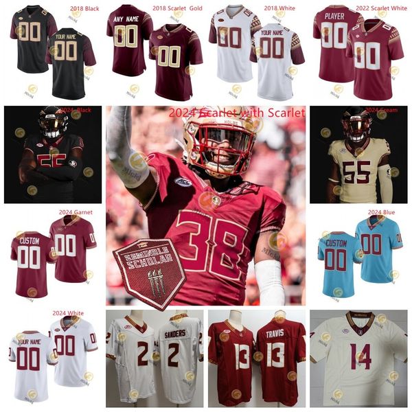 2024 NOUVEAU MAISON DE FOOTBALLAGE FSU DERWIN JAMES DEDONDRE FRANCOIS JAMEIS WINSTON DEION SANDERS CAM AKERS DALVIN COOK CHARLIE WARD CUSTANT CUST