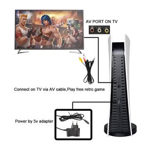 2024 La más nueva Game Station 5 Consola de video con cable USB con 300 juegos clásicos Consola de TV GS5 de 8 bits Reproductor de juegos portátil retro Salida AV con joysticks de doble gamepad