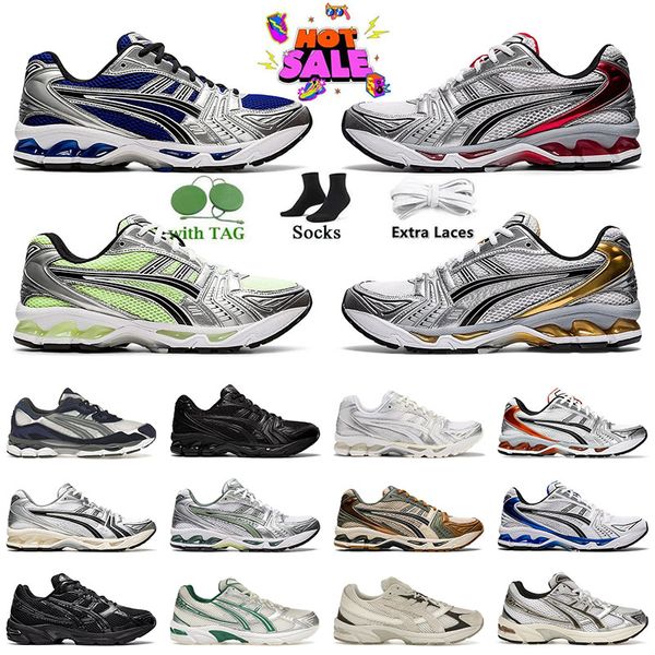 2024 GEL más nuevo Kayano 14 Gel bajo 1130 Entrenadores de hombres zapatillas para hombres Gel NYC Mujeres Crema Negra Plum Metálica Metálica Clay Clay Cañón Pure Silver Sports Jogging Jogging