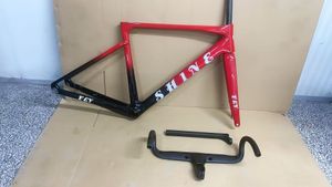 2024 Nieuwste stijl Disc Carbon Bike Frameset+Bendebar Fulll Carbon Bicycle Carbonframes T47 gemaakt in China Geen aangepaste kosten voor EUR -koper