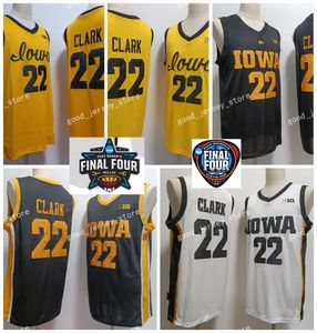 2024 Nieuwste stijl NCAA College Iowa Hawkeyes Basketball Jersey NCAA College 22 Caitlin Clark Men Women Youth 2024 Finale vier