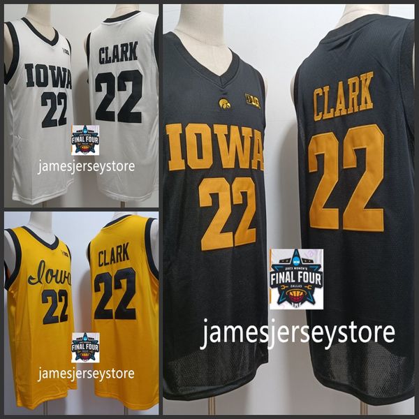 2024 Nouveau style NCAA College Iowa Hawkeyes Basketball Jersey NCAA College 22 Caitlin Clark Hommes Femmes Jeunes