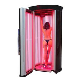 Nieuwste Sunless Tanning Afslankcapsule Roodlichttherapie Booth Collageen Gecombineerd Rubino Zonnebank Commerciële zonnebank