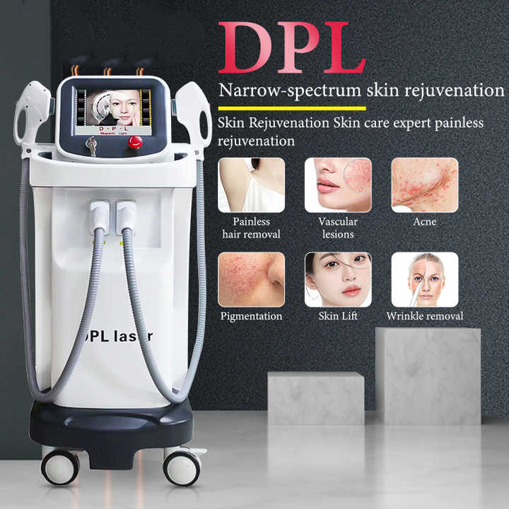 2024 Newest Technology 2 In 1 DPL Laser Hair Removal Beauty Machine IPL Skin Rejuvenation Pigment Removal For Beauty Salon