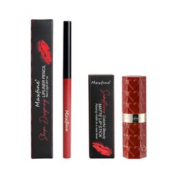 Conjuntos de maquillaje de labios 2024 Newst 2 in 1 Kit de lápiz labial Lip Gloss Lip Pencil Lipglick Set Test Lipgency Lip Pencil