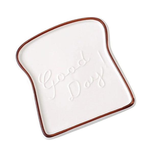 2024 Nordic Ceramic Postre Pan Platos Tostadas Toast Desayuno Cena de desayuno Lindos Platos de ensayo Western Fruit Bandeja decorativa Decorativa