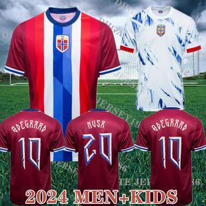 2024 Norge Soccer Jerseys Haaland Odegaard Larsen Berge Norvegia Equipo Nacional 24 25 Norvege Sorloth Noreg 2025 Noruega Football Shirt Noruega XXL