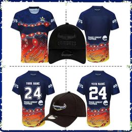 2024 North Queensland Cowboys Mens Inheemse rugby jersey 2023/24 Cowboys Inheemse heren Anzac Training Jersey Maat S-5xl