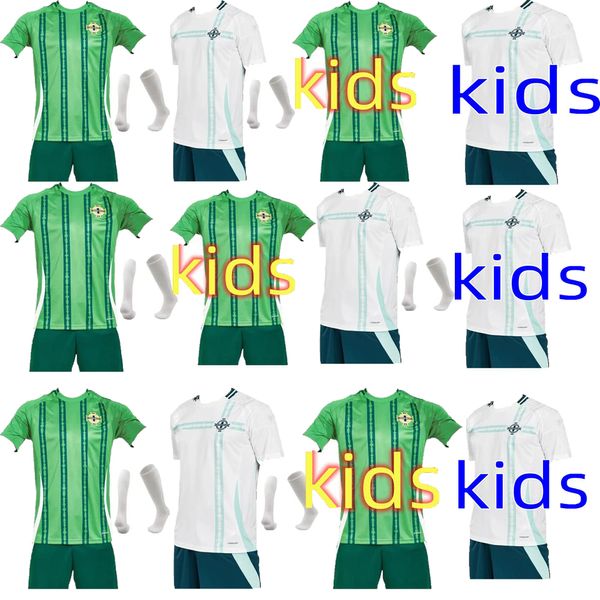 2024 Irlanda del Norte cómodo con un jersey kit para niños uniforme 2025 Divas Charles Evans 24 25 Camisa de fútbol Charles Best Best Brown Home Away