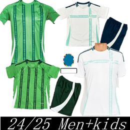 2024 Noord -Ierland Soccer Jersey Men Set Kids Kit Uniform 2025 Saville Lewis Divas Charles Evans 24 25 Voetbalshirt Charles Ballard Best Bruin Home Away Away