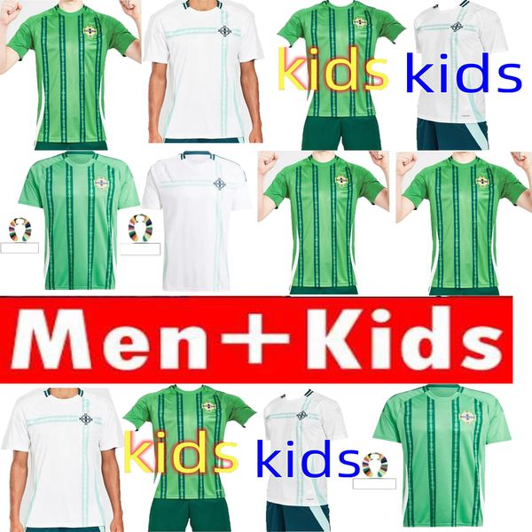 2024 Jerseys de fútbol de Irlanda del Norte Set Kit Kit Kit Uniforme 2025 Divas Charles Evans 24 25 Camisa de fútbol Charles Ballard Best Brown Home Away