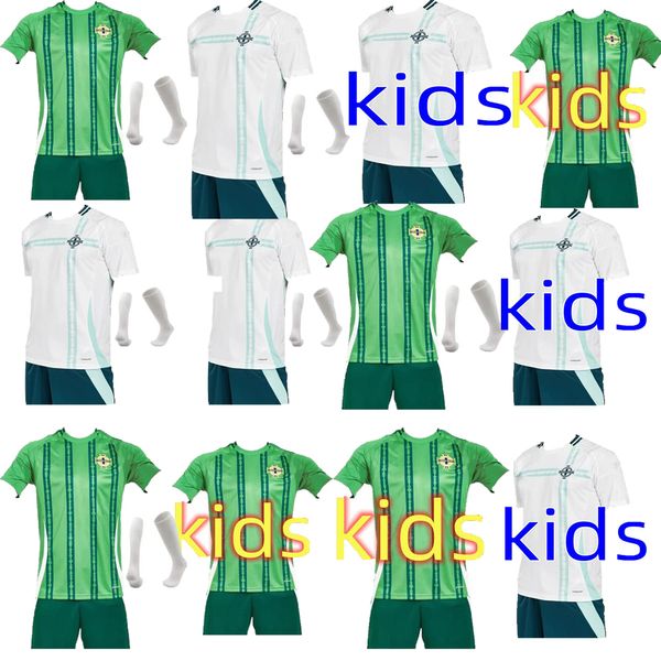 2024 Jerseys de fútbol de Irlanda del Norte Kit Kit Kit Uniforme 2025 Divas Charles Evans 23 24 25 Camisa de fútbol Charles Ballard Best Brown Home Away