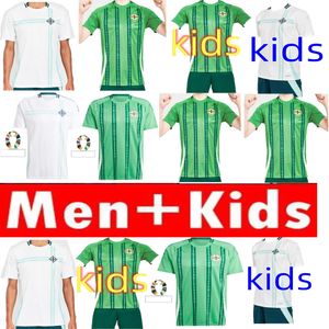 2024 Noord -Ierland waterdichte en traanbestendige voetbal jersey Men Kids Kit Uniform 2025 Divas e 24 25 voetbalhemd Charles Ballard Beste bruin huis weg