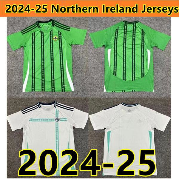 2024 Jerseys de fútbol de Irlanda del Norte Set Kit Kit Kit Uniforme 2025 Divas Charles Evans 23 24 25 Camisa de fútbol Charles Ballard Best Brown Home Away