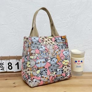 2024 Nylon Gran almacenamiento reutilizable Bolsa de compras ecológica de compras Kawaii dibujos impermeables.