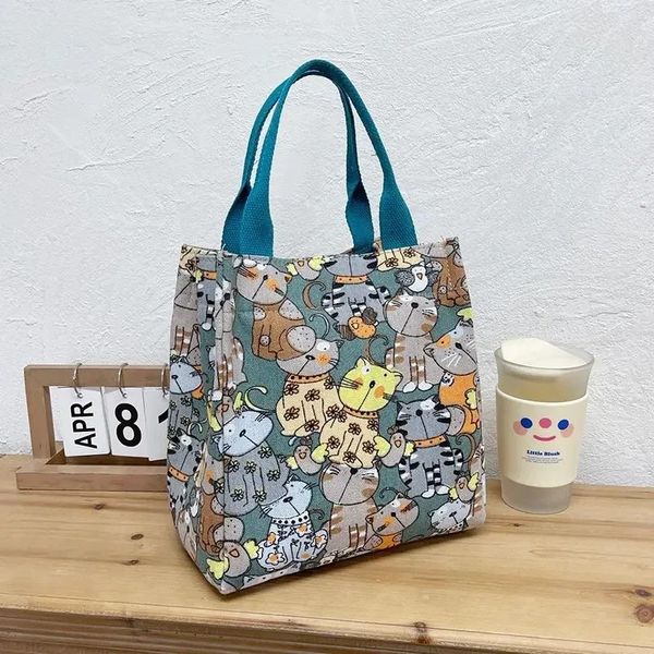 Bolsa de compras ecológica plegable de nailon 2024, grande, reutilizable, bolso de compras Kawaii, bolso impermeable de dibujos animados para comerciante, bolsos de supermercado bonitos