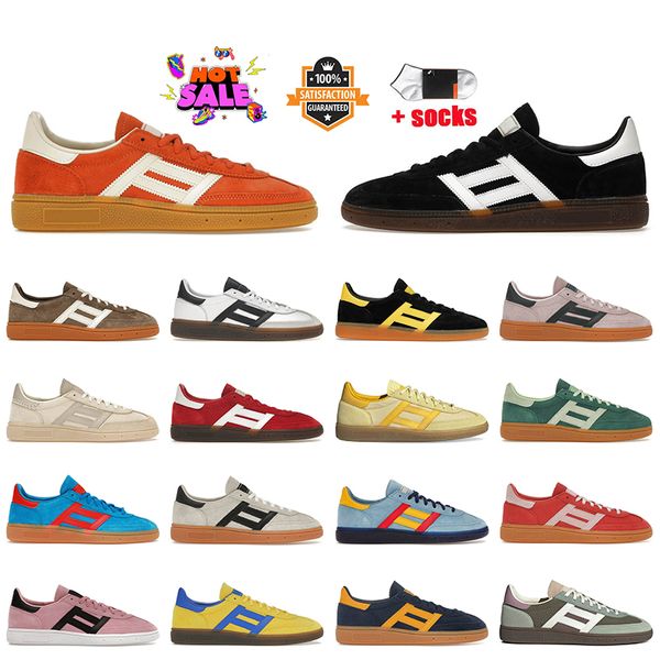 2024 OG Moda Mujer Hombre Balonmano Spezial Zapatos de diseñador Gales Bonner Pony Leopardo Plata Vegano Blanco Negro Goma Entrenadores casuales Nylon Marrón Rosa Zapatillas planas