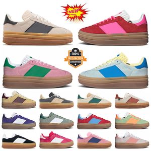 Gazelles Designer Casual Shoes Women Gazelle Bold Cream Green Active Pink Blue Gum Suede Leather Platform Sneakers Black White【code ：L】Trainers