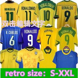 2024 Old Styles y New Craftsmanship 1998 Brasil Soccer Jerseys 2002 Retro camisas Carlos Romario Ronaldinho 2004 Camisa de Futebol Rivaldo Adriano Joelinton