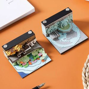 2024 Omoshiroi Block Memo Pad 3D BNOOT-NOTAGE MINI MOSQUE MODÈLE PAPIER CARVING ART STOLY NOTES PAPIER DÉCORTURE DE BUREAUX ACCESSOIRES 240411