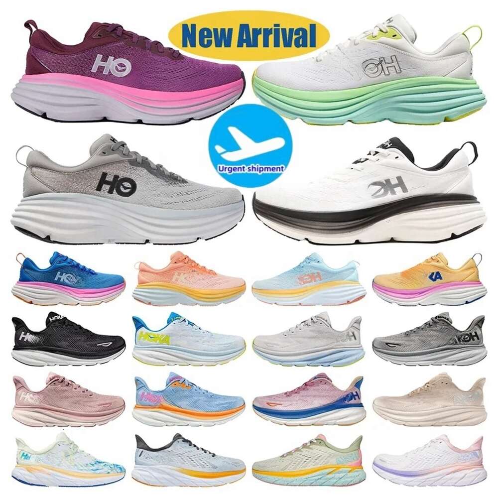 2024 Hokka One Bondi 8 Zapatos para correr Plataforma para mujer Zapatillas de deporte Clifton 9 Hombres Blakc White Harbor Hombres Mujeres Entrenadores Runnners 36-45