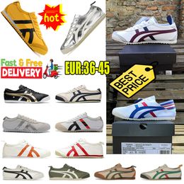 2024 Onitsukasss Tiger Mexico 66 Lifestyle Sneakers Dames Men Ontwerpers Running schoenen Zwart Witblauw geel beige low Fashion Trainers Gai 36-45