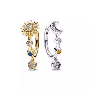 2024 Bracelet ouvert Charms Bracelet pour femmes Designer Bijoux Sun Moon Boucles d'oreilles Bague Lien Chaîne Bracelet en or DIY Fit Pandoras Colliers Cadeaux De Mode