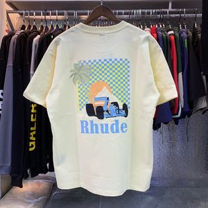 2024 Origineel merk Rhude Fashion T Shirt Mens Designer T Shirts Men Top korte mouw hoogwaardige casual t -shirts heren Mens tees dg