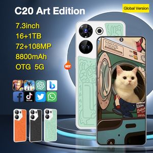 2024 Originele C20 Art Edition Snapdragon 8 Gen 2 5G mobiele telefoon Ondersteunt snel opladen Dual SIM Android 13 7,3-inch scherm Ondersteunt OTG Global Version Mobiele telefoon