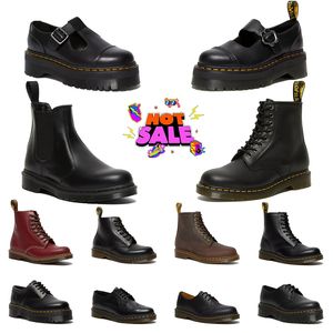 2024 Originele Dr. Martennes Designer Boots Woman Designer schoenen Winter Winter Women Black Luxury Leather Bottes Classic Mens Dames Loafers Trainers High Top Sneakers