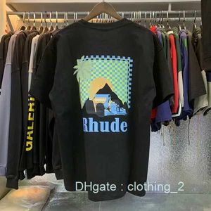 2024 marque de luxe originale chemise rhude mode t hommes designer t-shirts hommes décontracté haut à manches courtes de haute qualité t-shirts hommes t-shirts dg K66O