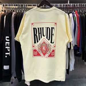 2024 original marca de lujo rhude camisa moda camiseta para hombre diseñador camisetas hombres casual top manga corta alta calidad casual camisetas para hombre camisetas sg