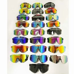 2024 Originele Pits VIPERS Sport google TR90 Gepolariseerde zonnebril voor mannen/vrouwen Winddichte brillen voor buiten 100% UV-gespiegelde lens cadeau33633332