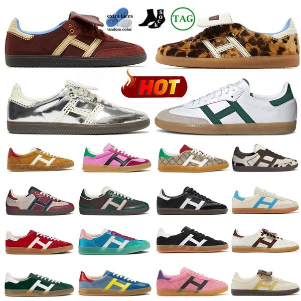 2024 Originals Vegan Adv Platform Chaussures Hommes Femmes Designer OG Casual Shoe Gum Velvet Vert Crème Bleu Hommes Femmes Sambabas Baskets de plein air Baskets de sport