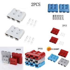 2024 Autres appareils ménagers 2 pièces 50A 3 broches pour connecteurs de prise Anderson DC puissance solaire caravane prise de moto adaptateur de charge de batterie accessoires