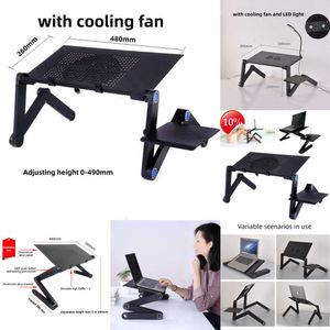 2024 Other Home Garden Soporte de escritorio ajustable para computadora portátil Escritorio ergonómico de aluminio portátil para TV Cama Sofá PC Notebook Mesa Soporte de escritorio con alfombrilla para mouse