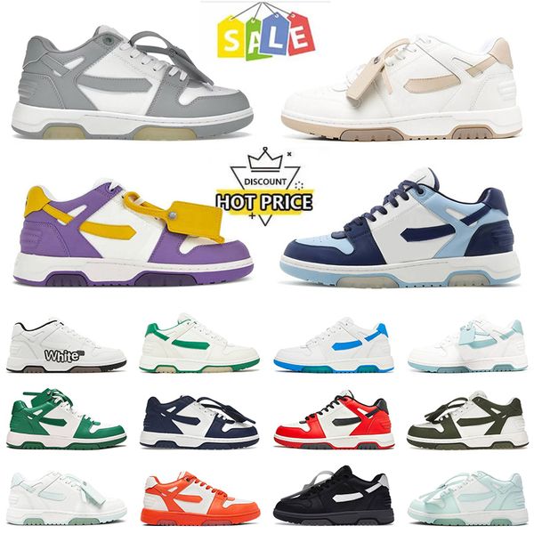 2024 Out Of Office Designer Chaussures Chaussures Couleur Mixte Lacets Plat Hommes Blanc Rose Jaune Kaki Bleu Ciel Multi hommes Femmes formateurs Taille 36-45