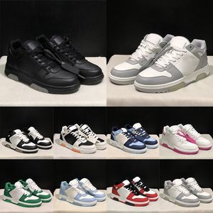 2024 Fuera de la zapatilla de deporte de la oficina Low Top Casual Zapatos de diseñador de lujo para mujer para hombre Midtop Esponja Rosa Flechas verdes Motivo Plataforma Vintage Entrenadores planos WhitesDesigner