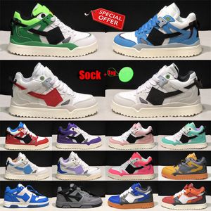 2024 fuera de la oficina zapatillas de deporte entrenadores diseñador para mujer para hombre zapatos casuales mocasines de lujo con cordones plano superior blanco negro azul marino zapatillas de plataforma vintage tamaño 36-45 11