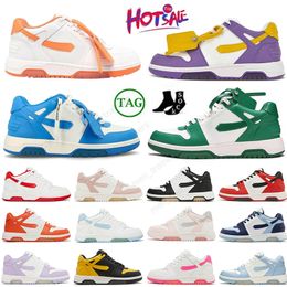 2024 Baskets de bureau Offes Low Plate-forme en cuir blanc Suède Rose Orange Entraîneur Respirant Sport Baskets en plein air Chaussures habillées Baskets de marche Taille EUR36-45