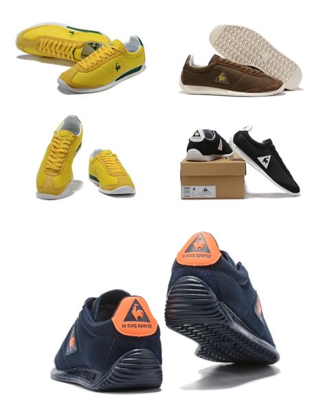 2024 zapatos de diseño al aire libre le coq zapatos casuales zapatos de zapatillas de zapatillas para mujeres jogging 36-44 tamaño blanco azul amarillo envío gratis gallo francés