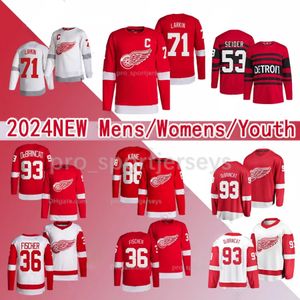 Top gestikt Dylan Larkin Detroit Hockey jersey CUSTOM rode vleugel 88 Kane 93 DeBrincat 53 Moritz Seider 38 Robert Hagg 14 Robby Fabbri 11 Filip Zadina Jerseys te koop