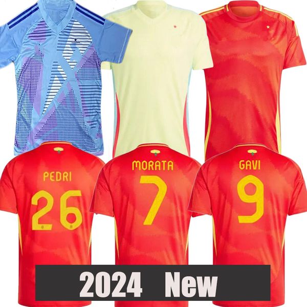 2024 Pain Soccer Jersey Euro Cup Camisetas Spanish Team National Home Away Fansversion Espana Football Shirt Morata Ferran Ansio ANSU Fati Gavi Gutt gardien de but