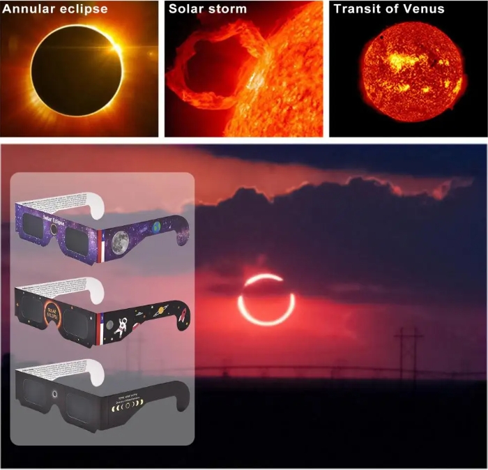 2024 Papel Solar Eclipse Escopo de Observação Solar