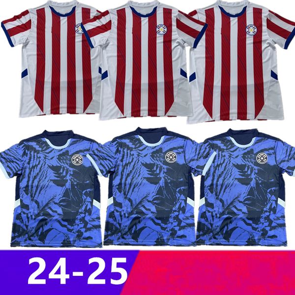 2024 Paraguay Soccer Jersey Taille S-4XL 2024 Copa America Camisa Home Football Shirt Kit